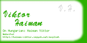 viktor haiman business card